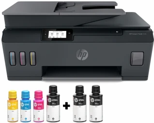 Hewlett Packard (HP) HP SmartTank 530 AIO daugiafunkcis spausdintuvas Spausdintuvas - A4 spalvotas rašalinis, spausdinimas / kopijavimas / nuskaitymas, automatinis dokumentų tiektuvas, WiFi, 11 psl./min., 400–800 puslapių per mėnesį