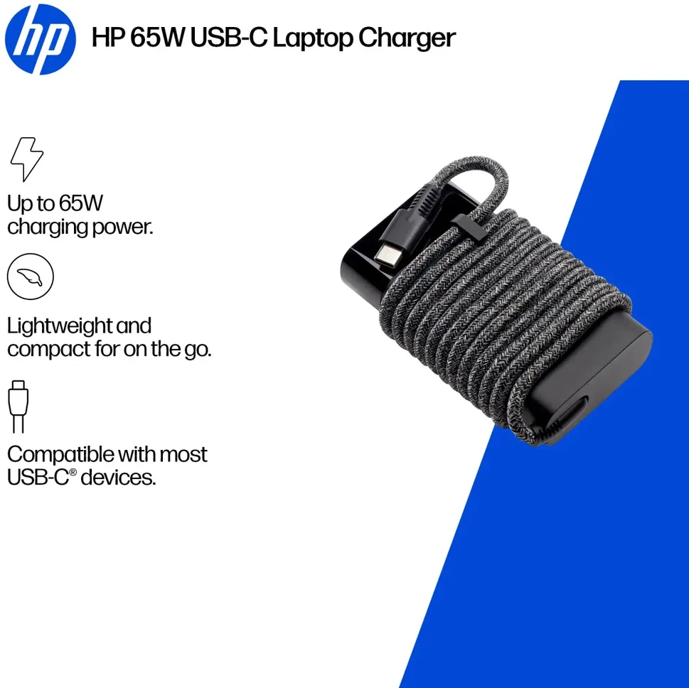 Hewlett Packard (HP) Hp Consumer HP 65 W UBS-C Nešiojamas kompiuteris Charger 671R2AA#ABB
