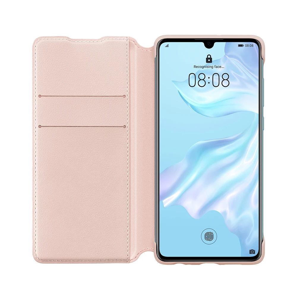 Huawei atverčiamas dėklas skirtas Huawei P30, rožinis