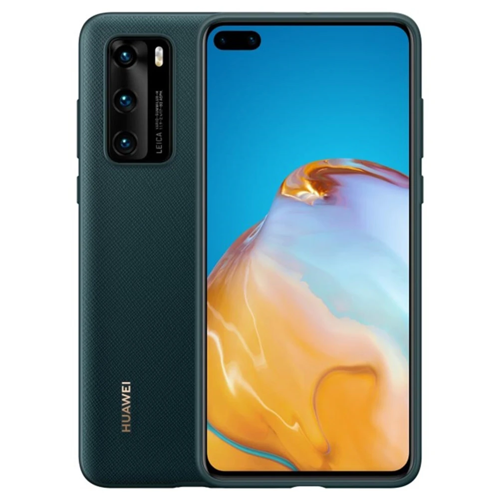 Apsauginis PU dėklas, skirtas Huawei P40 Ink (Žalias)