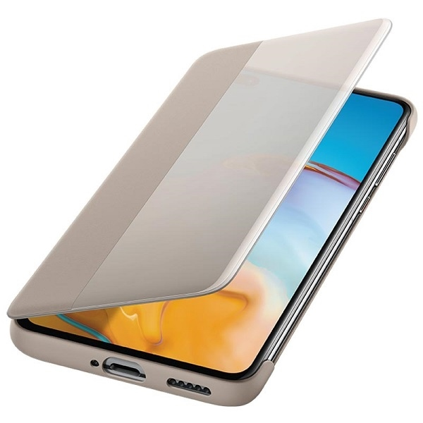 Dėklas Smart View Flip dangtelis, skirtas Huawei P40 (Khaki)