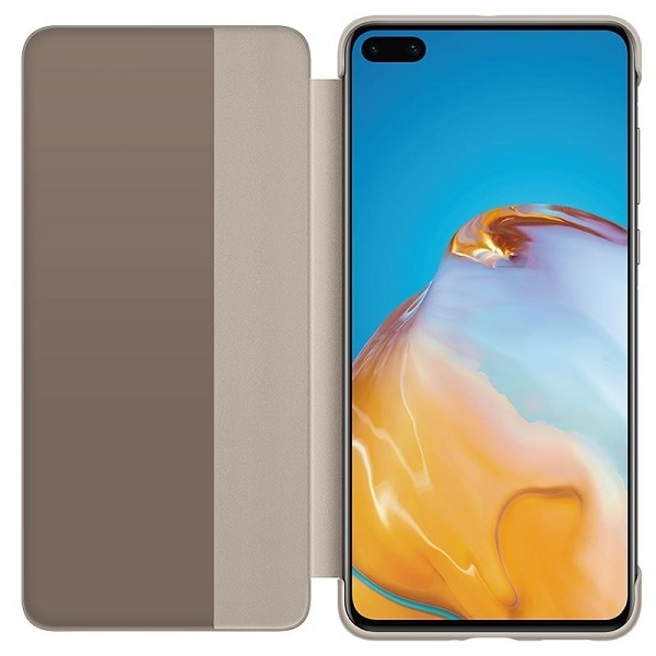 Dėklas Smart View Flip dangtelis, skirtas Huawei P40 (Khaki)