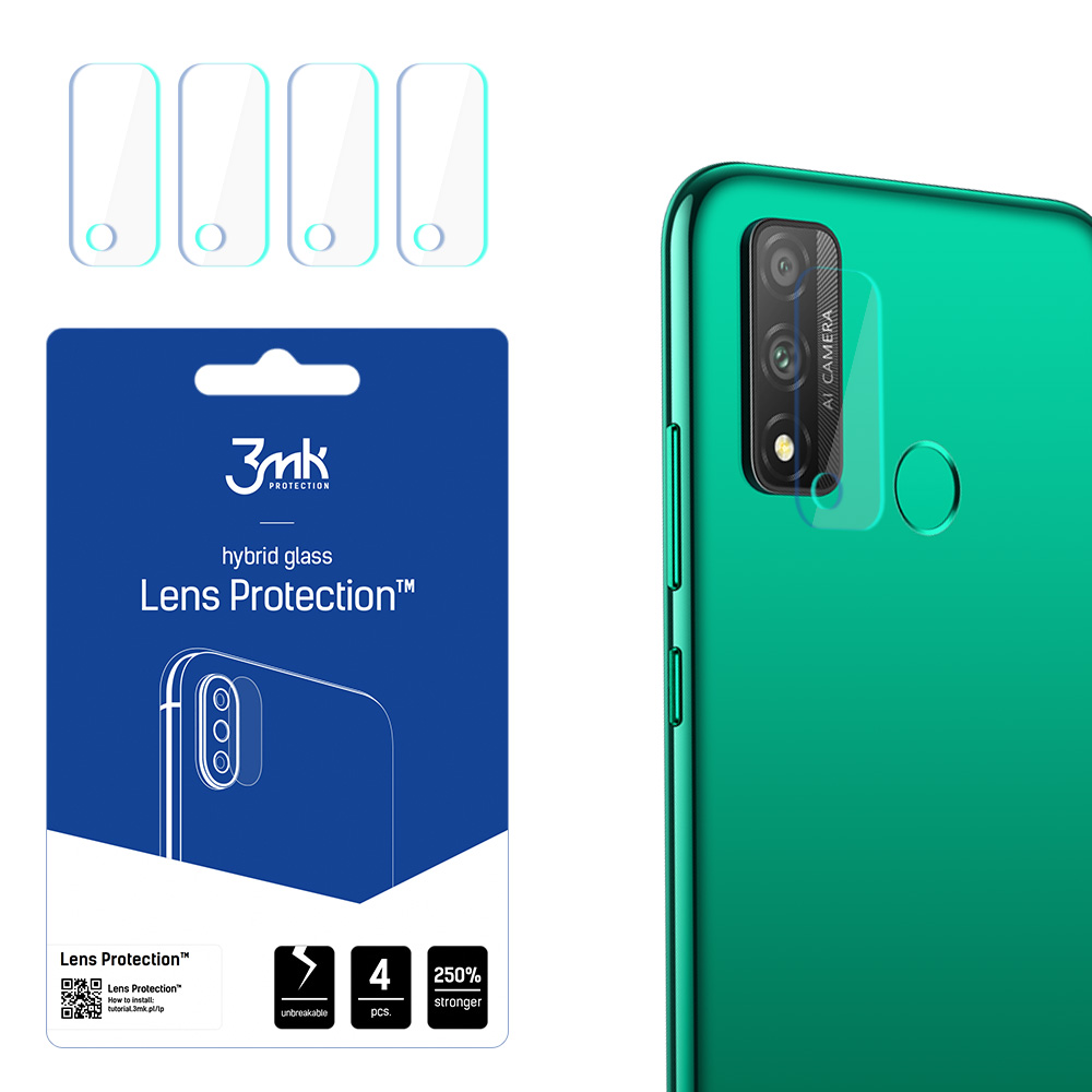 HYBRID GLASS 3MK FLEXIBLE GLASS LENS HUAWEI P SMART 2020 FOR CAMERA 4 PCS.