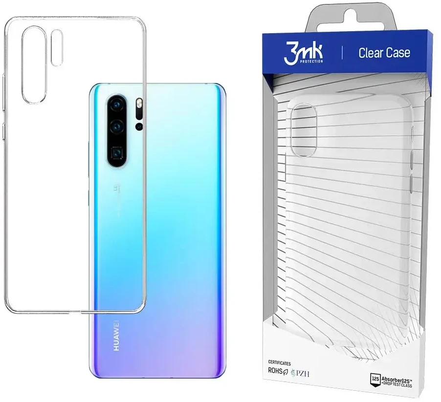 Dėklas 3MK skaidraus dėklo galinis dangtelis, Huawei, P30 Pro, TPU, skaidrus