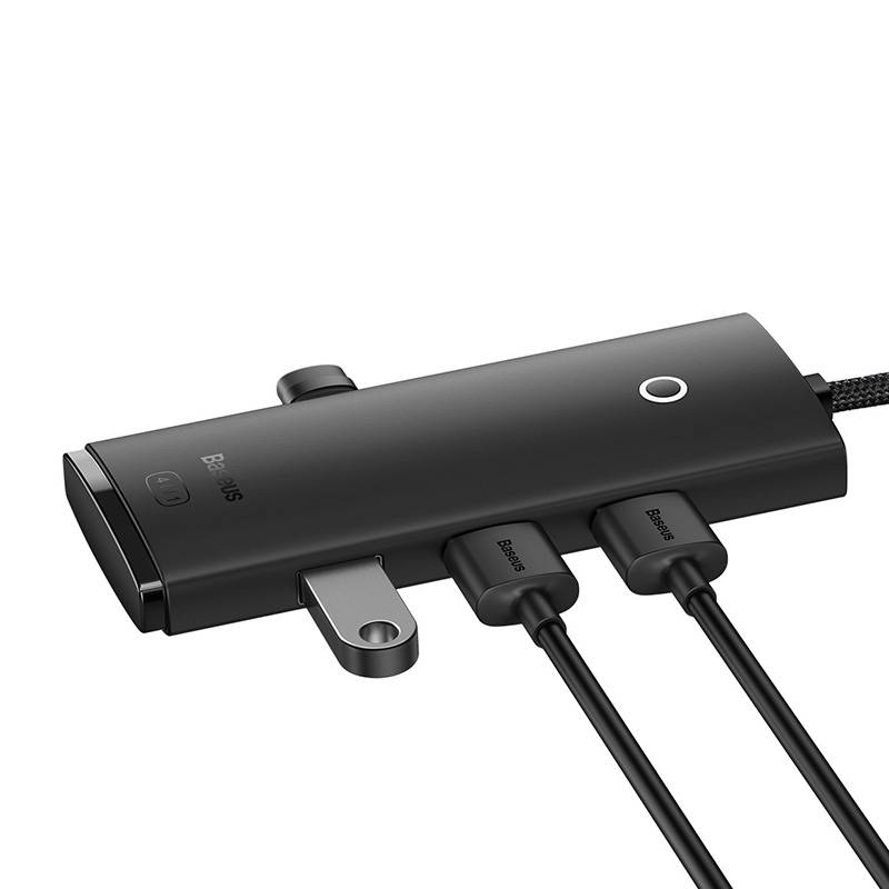 USB 3.0 šakotuvas - 4 prievadai - juodas - 2m - Baseus WKQX030201