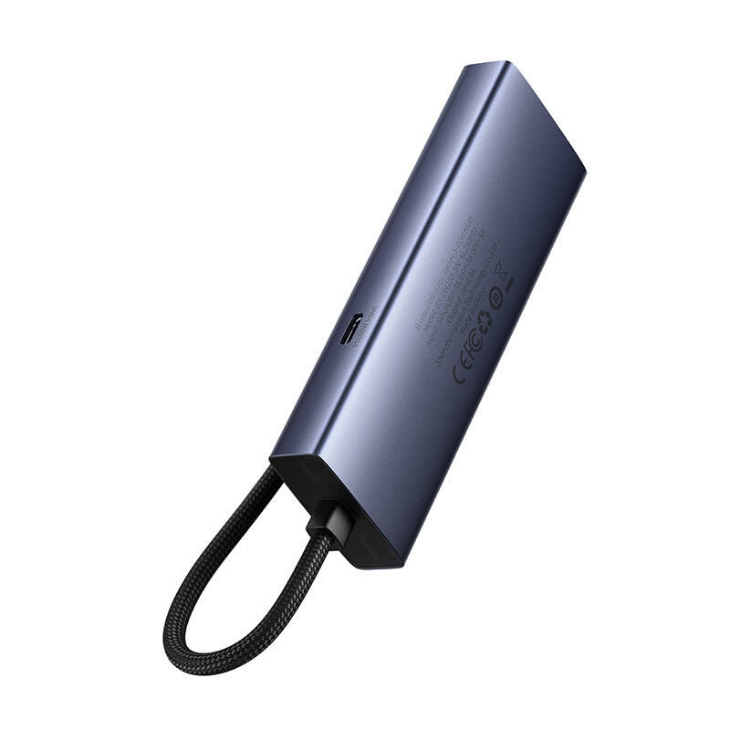 Hub 5in1 Baseus UltraJoy 5-Port (3xUSB3.0+RJ45+PD) pilka