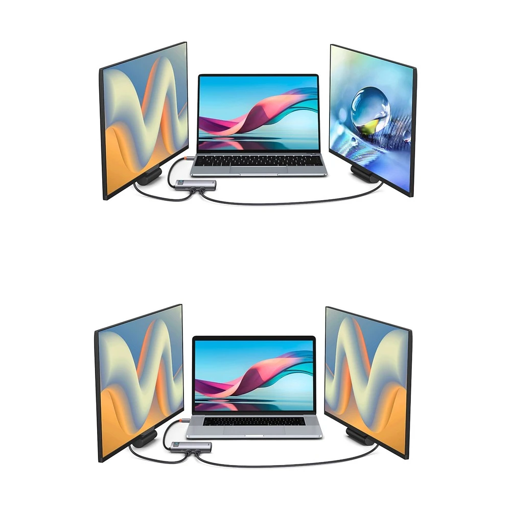 Adapteris 6in1 Baseus Metal Gleam Series USB-C į 3x USB 3.0 + USB-C PD + Micro SD/SD