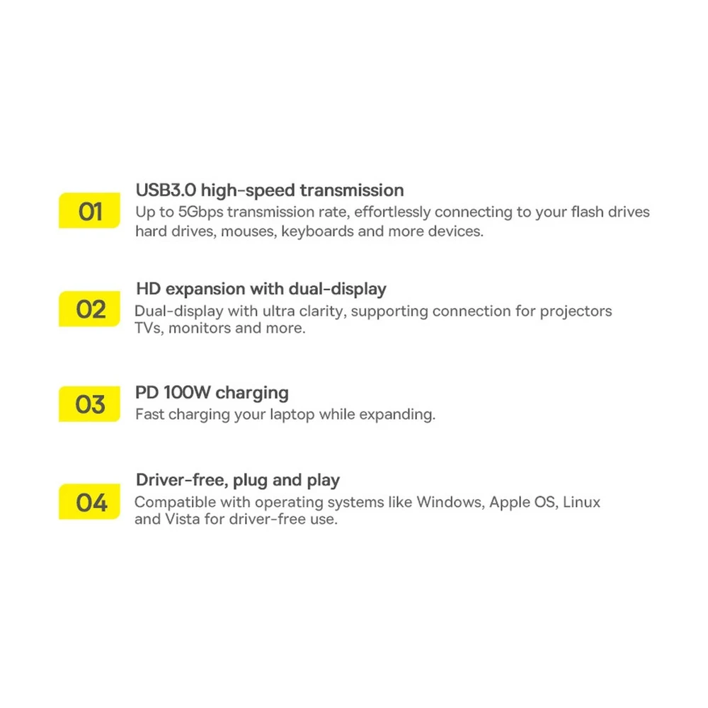 Adapteris 6in1 Baseus Metal Gleam Series USB-C į 3x USB 3.0 + USB-C PD + Micro SD/SD