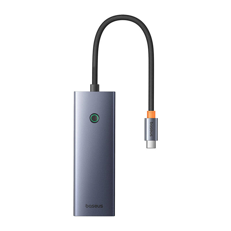Hub 7in1 Baseus UltraJoy, USB-C – HDMI, VGA, 4xUSB 3.0, PD (pilka)