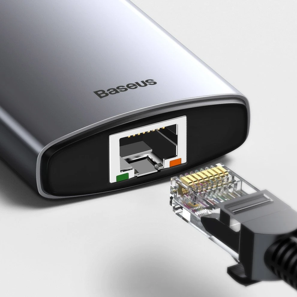 Jungčių stotelė / adapteris USB C kištukas - 8 rūšių jungtys Metal Gleam BASEUS