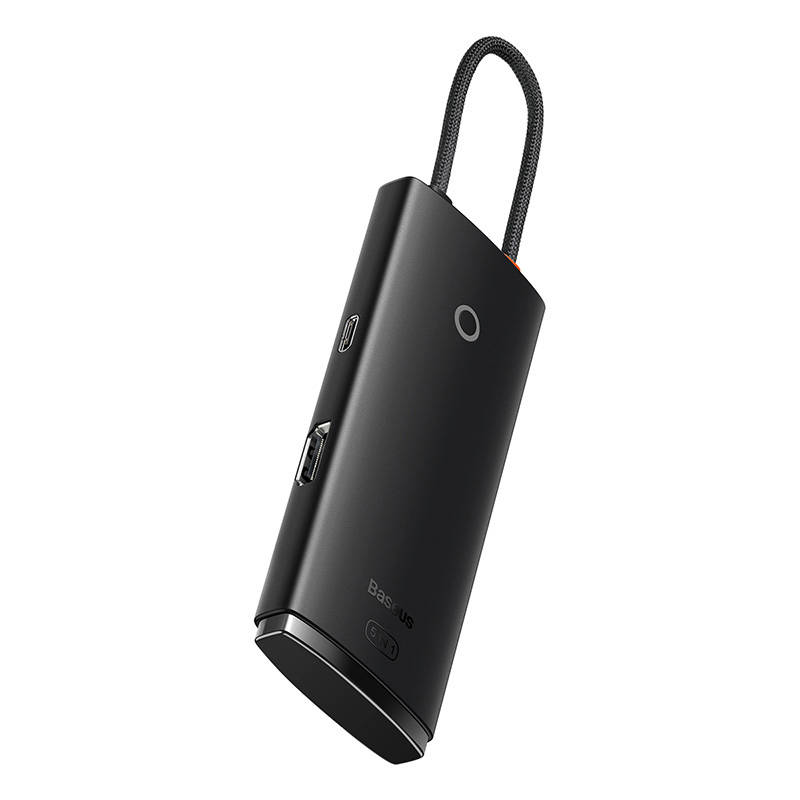 HUB Baseus Lite serijos 5 prievadų USB-C prie HDMI+USB3.0x3+PD (juoda)
