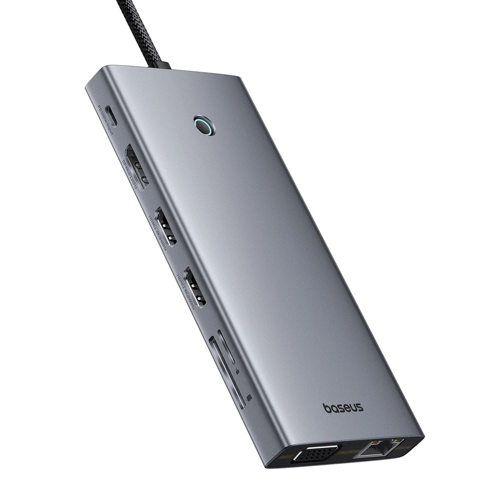 Baseus 13in1 USB-C šakotuvas su jungčių apžvalga