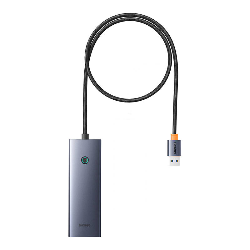 Hub Baseus UltraJoy Series Lite 4-Port 50cm (USB į USB3.0*4+Type-C5V) (pilka)