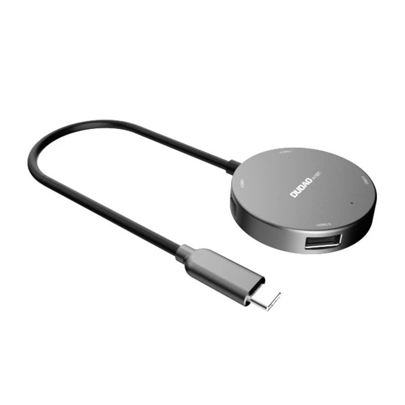 Dudao A15B pilkas USB-C multi-hub
