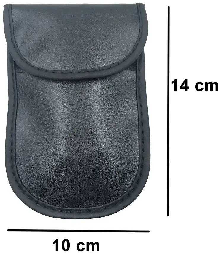 Hurtel Apsaugos nuo vagystės automobilio raktų dėklas radijo blokavimo dėklas be rakto Faraday Box Faraday narvas 14cm su 10cm juodos spalvos