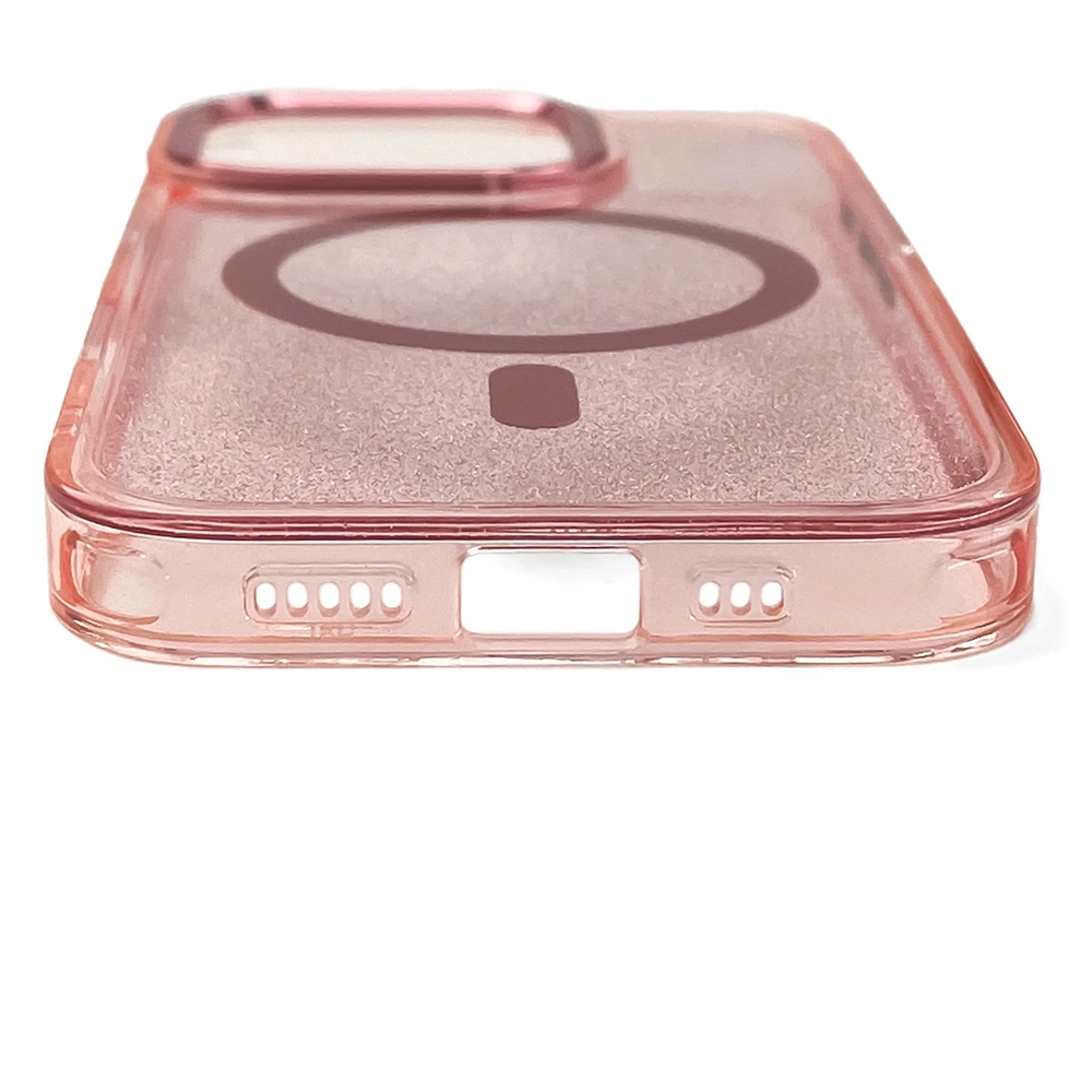 Hurtel Glitter Dėklas MagSafe Compatible skirtas iPhone 17 Pro – rožinės spalvos