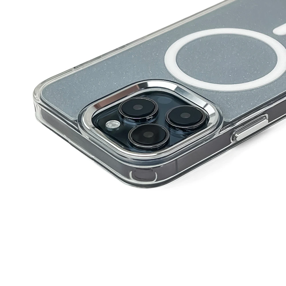 Hurtel Glitter Dėklas MagSafe Compatible skirtas Apple iPhone 17 Pro Max – Semi-skaidrus
