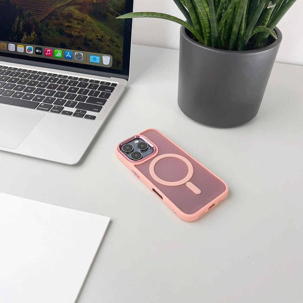 Hurtel Fashion Dėklas compatible with MagSafe skirtas Apple iPhone 17 Pro – rožinės spalvos