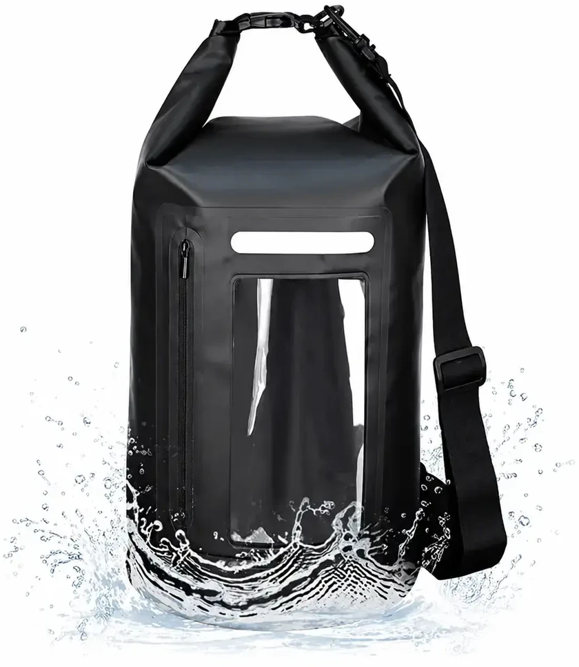 Hurtel WNA-15L waterproof bag for a 15 l sup kayak with an RFID blocking divider - juodas
