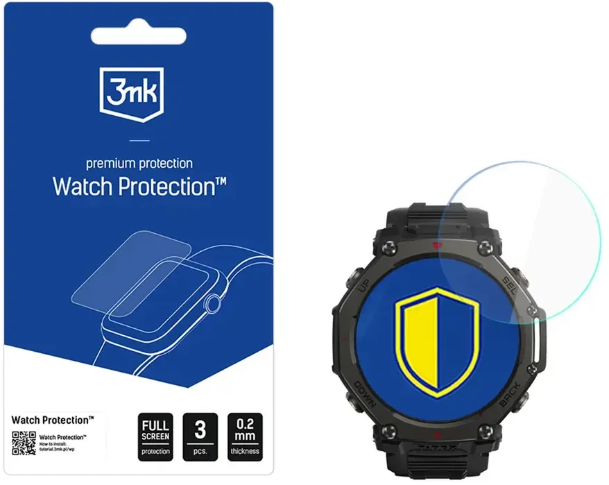3Mk apsauga „Amazfit T-Rex 3 Pro 44mm“ – 3mk laikrodžio apsauga su „FlexibleGlass“