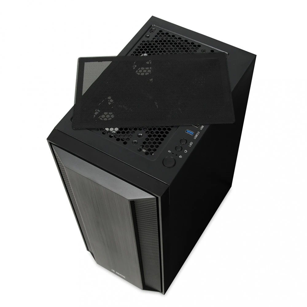Kompiuterio Korpusas - iBox CETUS 906 ATX Midi Tower 29cm GPU 16cm CPU Aušintuvas Juodas