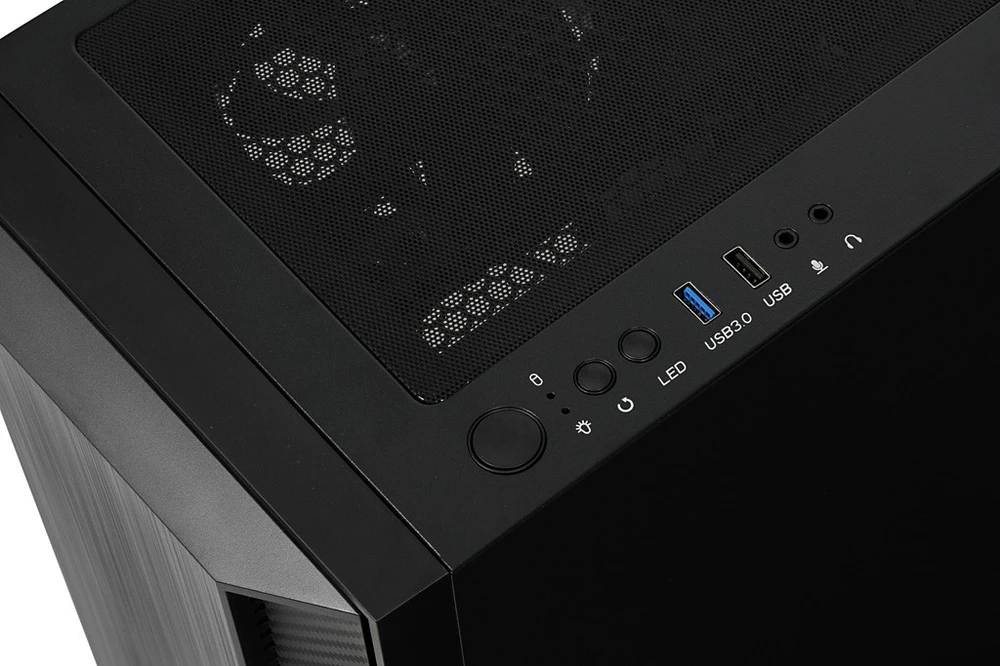 Kompiuterio Korpusas - iBox CETUS 906 ATX Midi Tower 29cm GPU 16cm CPU Aušintuvas Juodas