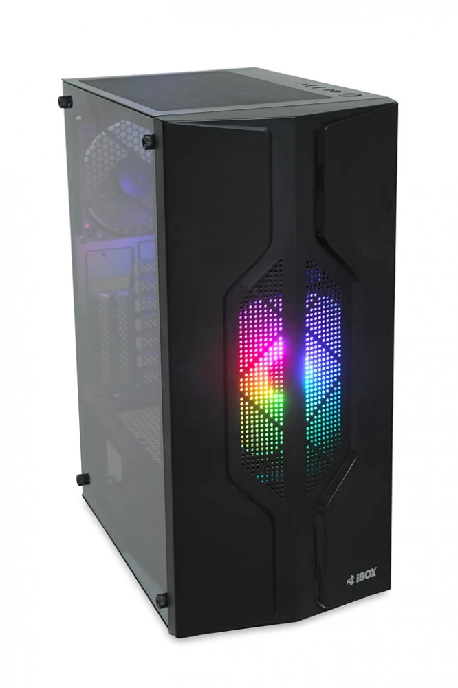 Kompiuterio Korpusas - iBox CETUS 908 Midi Tower ATX, 7 Diskai, Antipirštinis Filtras Juodas