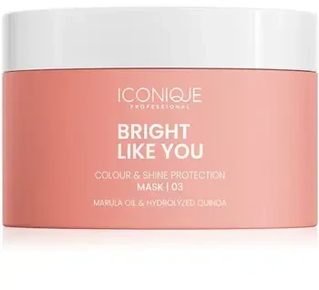ICONIQUE Professional BRIGHT LIKE YOU Atkuriamoji ir apsauginė kaukė dažytiems plaukams