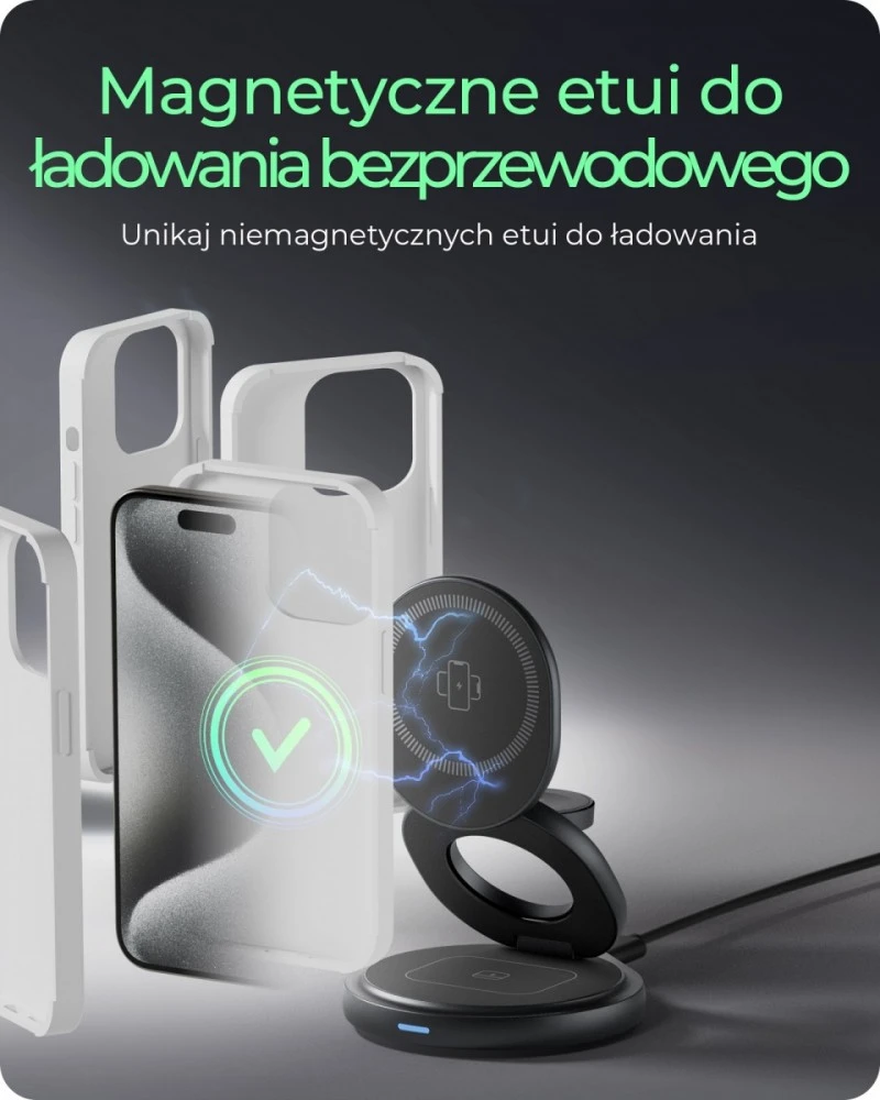 Icy Box Raidsonic 3 in 1 sulankstomas magnetinis įkrovimo stovas mobiliajam telefonui, ausinėms ir išmaniesiems laikrodžiams, Aliuminio | Ledo dėžė IB-SH101-CH
