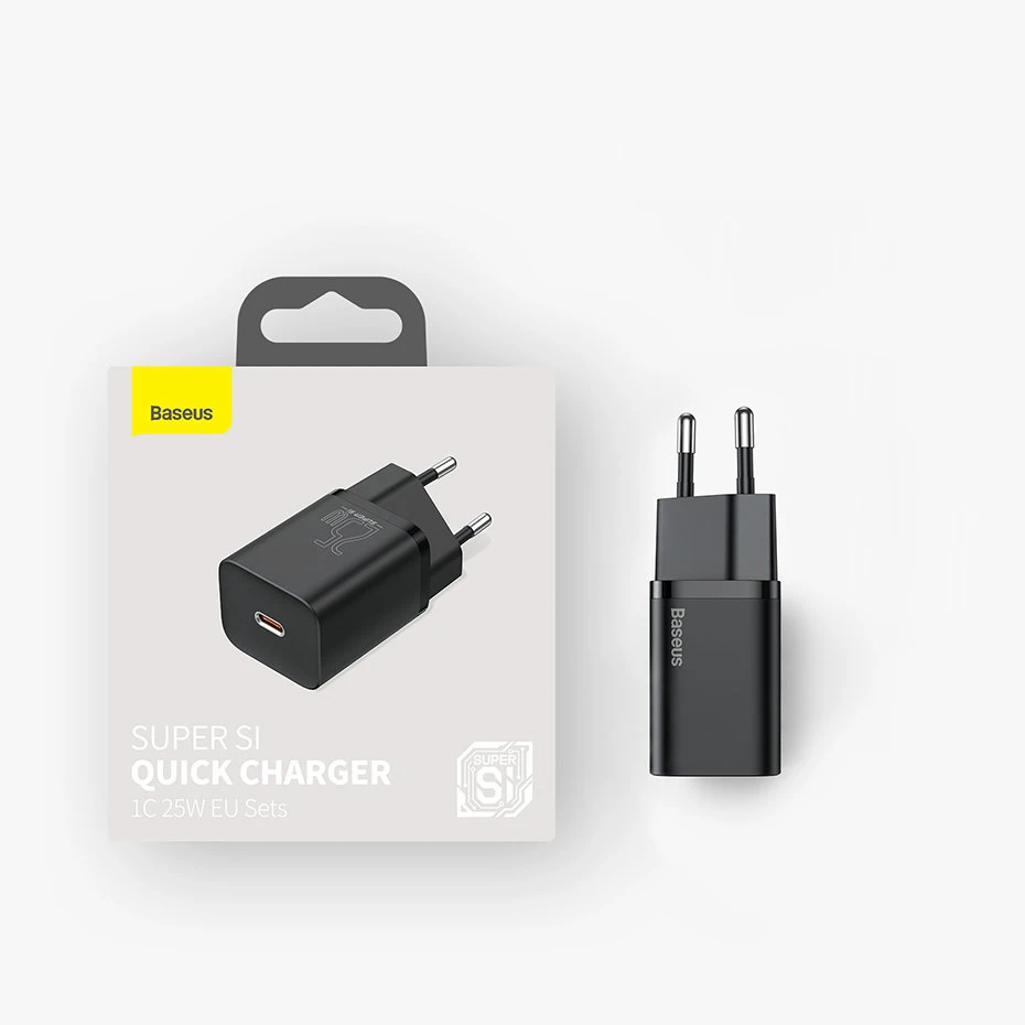 Baseus Super Si įkroviklis 1C 25W baltas