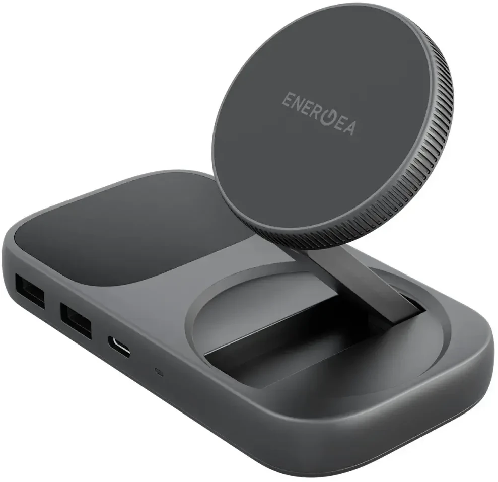 Įkrovimo stotelė „Energea Widock Plus 7in1“ USB-C 3.1 su Qi2 grafitu