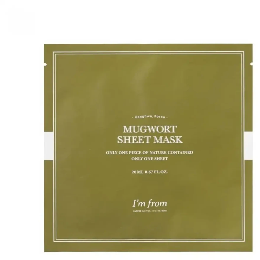 I`m From I'm From, Mugwort, Revitalizing, Hydrating, Sheet Mask, For Face, 20 ml For Women