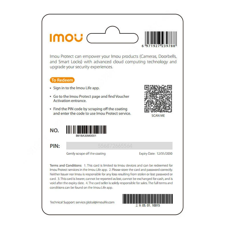 IMOU Protect Basic dovanų kortelė (metinis planas)