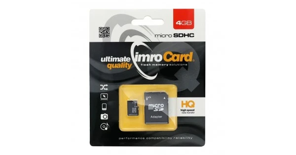 "Imro" atminties kortelė 4GB Micro SDHC kl. 10 + adapteris
