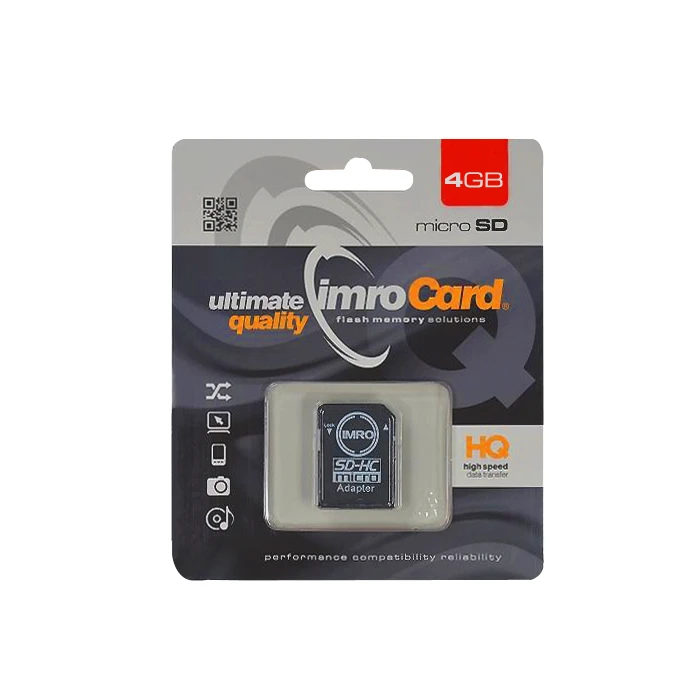 "Imro" atminties kortelė 4GB Micro SDHC kl. 10 + adapteris