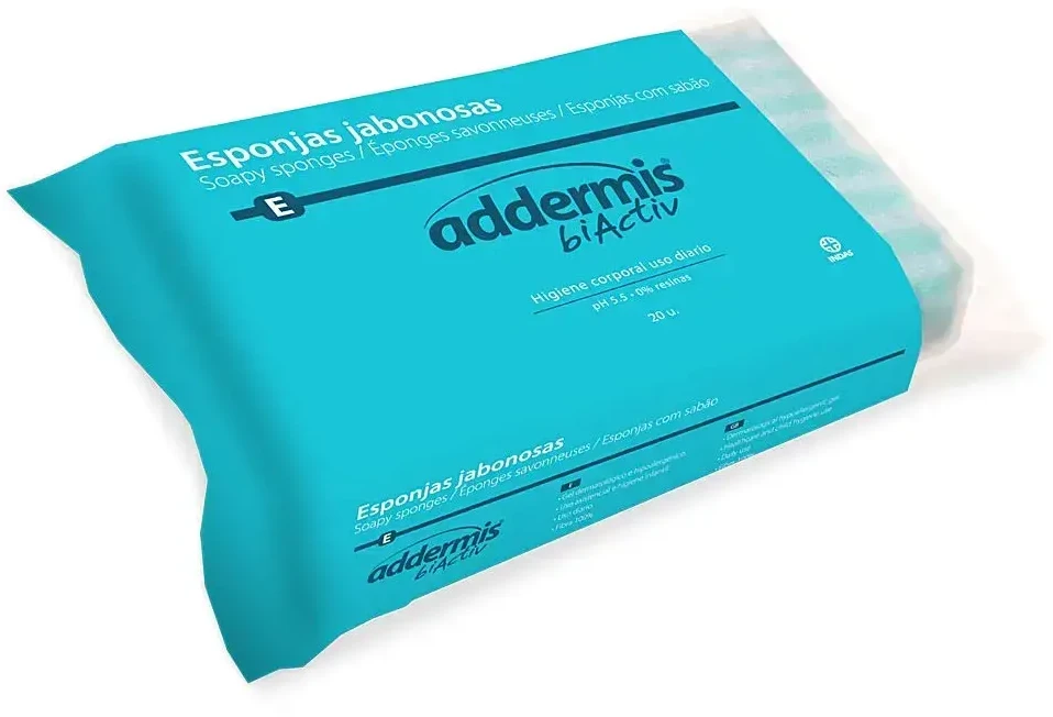 "Indasec Addermis Biactiv" muilinė kempinė 20 vienetų