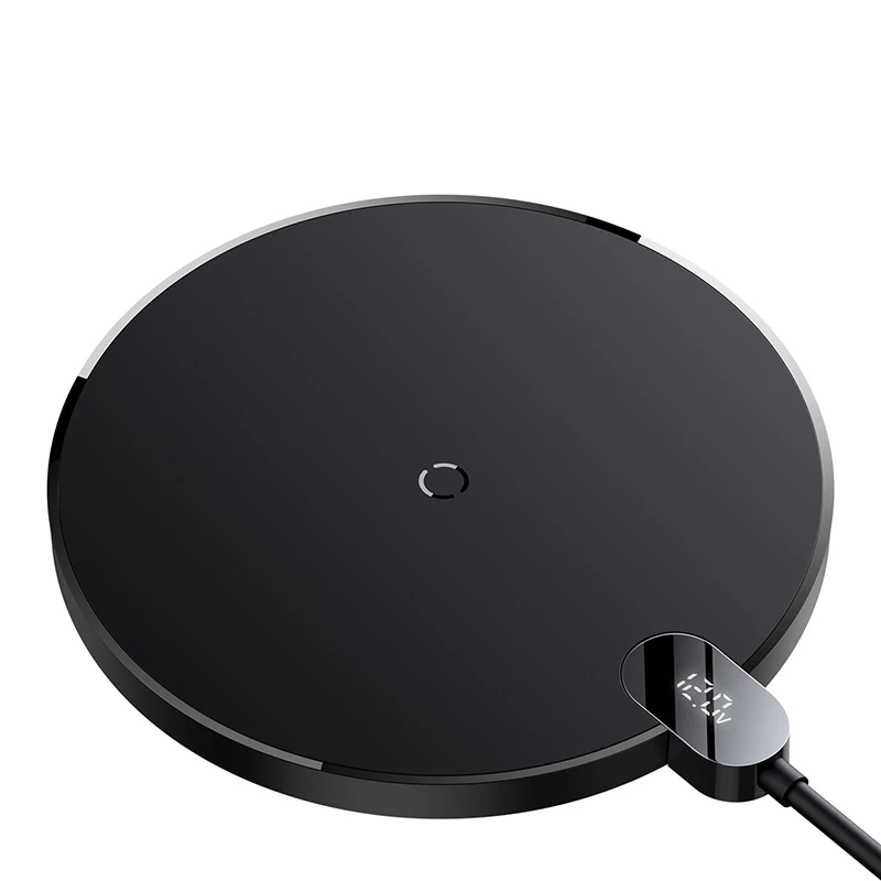 Įkroviklis belaidis Baseus Digital LED Ekranas Gen2 15W, juodas CCED000001