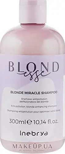 Inebrya Blondesse Skirtas šviesiems plaukams Miracle Šampūnas šampūnas šviesiems plaukams, 1000 ml