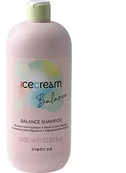 Inebrya Ice Kreminis Balance Šampūnas šampūnas riebiems plaukams, 300 ml