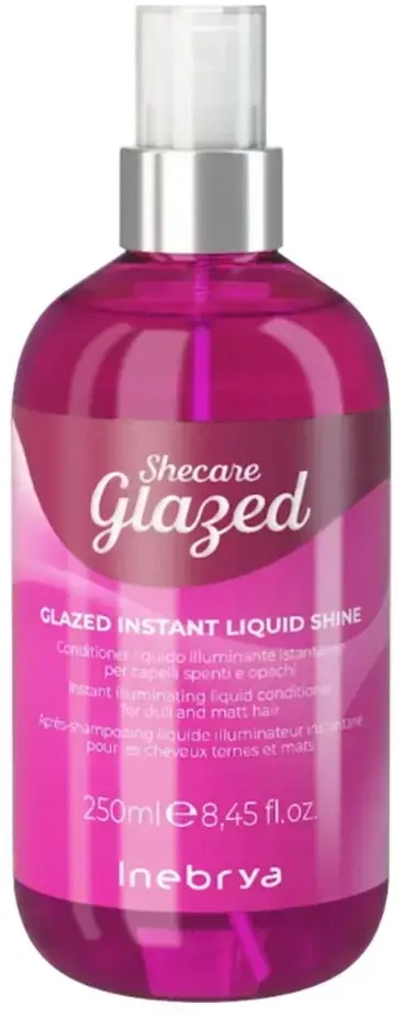 Inebrya SheCare Glazed Instant Iluminating Liquid Conditioner purškiamas kondicionierius blankiems plaukams, 250 ml