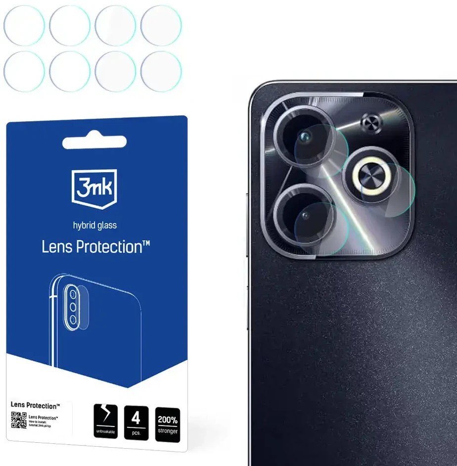 Hibridinis fotoaparato stiklas / objektyvas INFINIX HOT 40I 3mk lankstus stiklo objektyvas