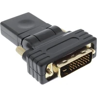 InLine HDMI-DVI adapteris, iš HDMI lizdo į DVI kištuką, lankstus kampas