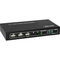 InLine KVM jungiklis, 2 krypčių HDMI 4K2K su garsu