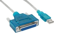 Kabelis USB InLine USB-A – IEEE 1284 (LPT) 1,8 m Permatomas (33397I)