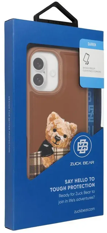 Forcell Inne ZUCK BEAR dėklas DARREN suderinamas su MagSafe 16 šampano spalvos auksiniu