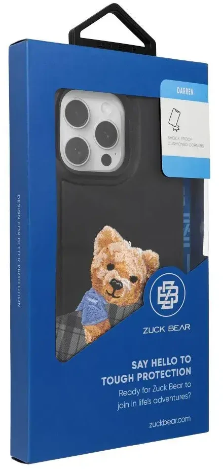 Forcell Vidinis ZUCK BEAR dėklas DARREN, suderinamas su MagSafe 16 juodas