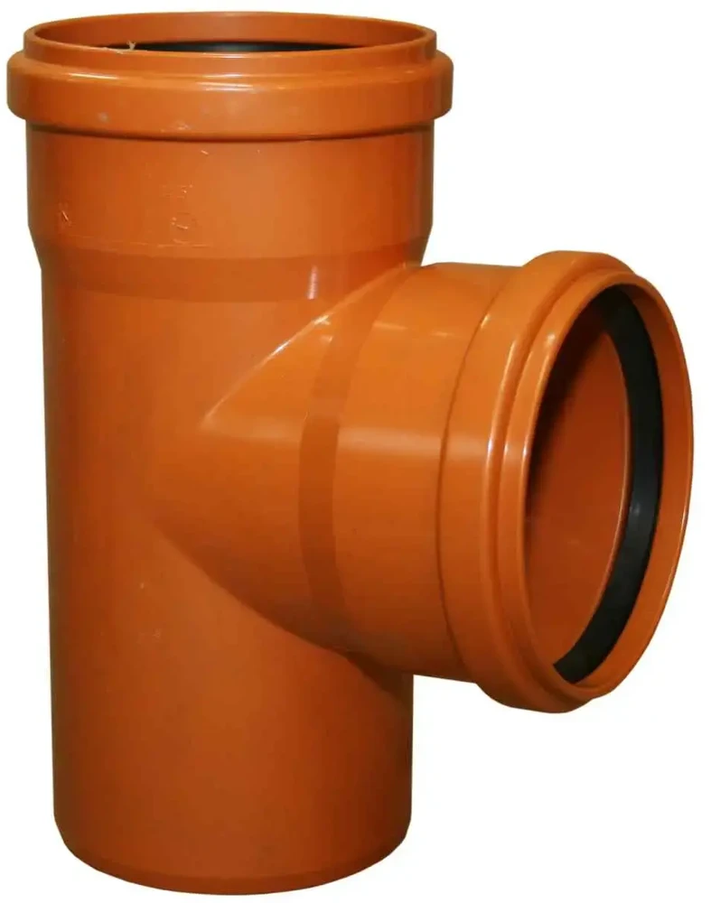 Instalplast Trijų krypčių jungtis PVC 110 mm 90° Ruda