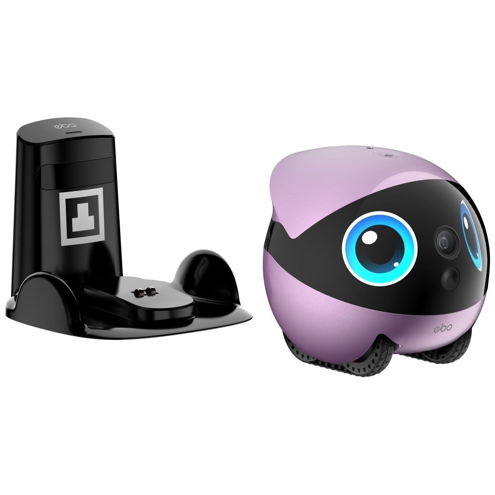 Namų robotas kompanijonas Enabot EBO Air 2 Plus FamilyBot su stebėjimo ir skambučių funkcija, violetinis