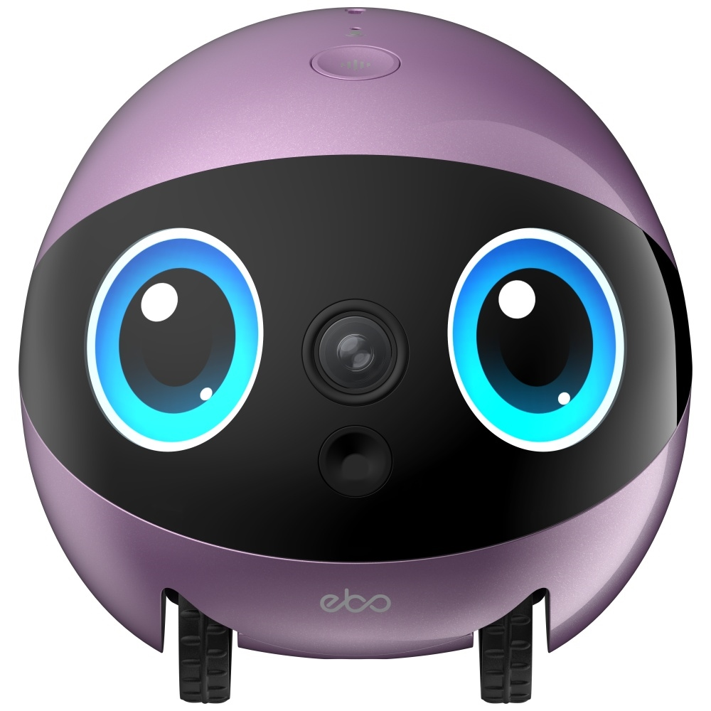 Namų robotas kompanijonas Enabot EBO Air 2 Plus FamilyBot su stebėjimo ir skambučių funkcija, violetinis