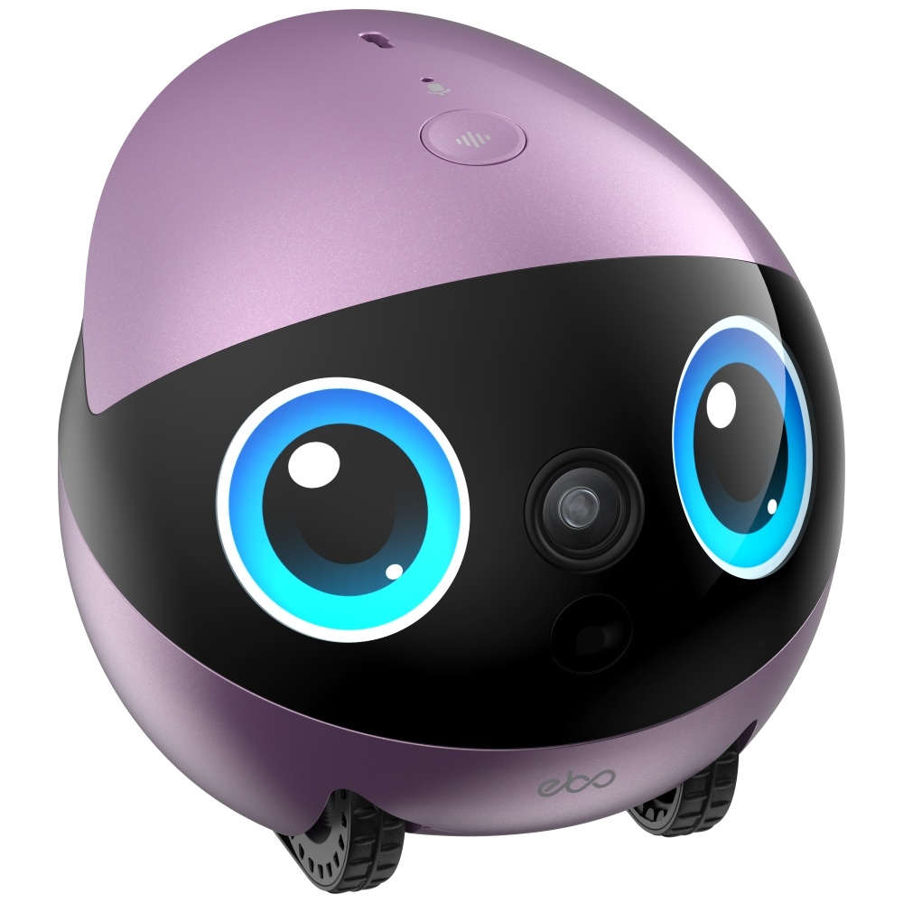 Namų robotas kompanijonas Enabot EBO Air 2 Plus FamilyBot su stebėjimo ir skambučių funkcija, violetinis